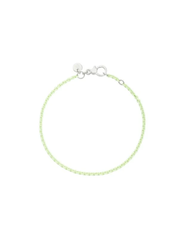 BRACCIALE IN ARGENTO VERDE PASTELLO