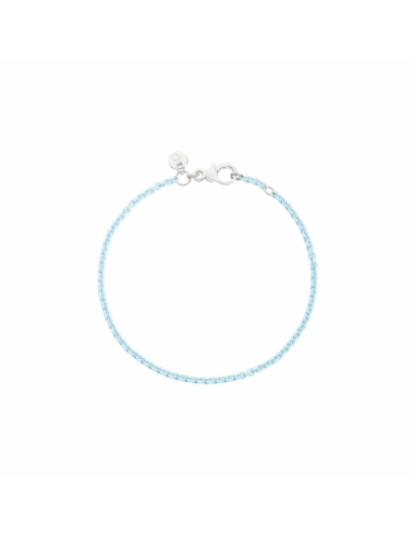 BRACCIALE IN ARGENTO AZZURRO PASTELLO