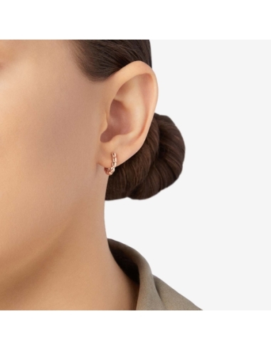 Orecchino Granelli oro rosa - mezzo paio