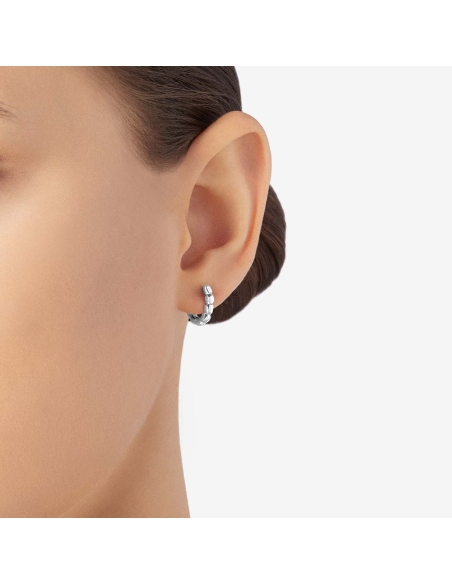 Orecchino Granelli argento - mezzo paio