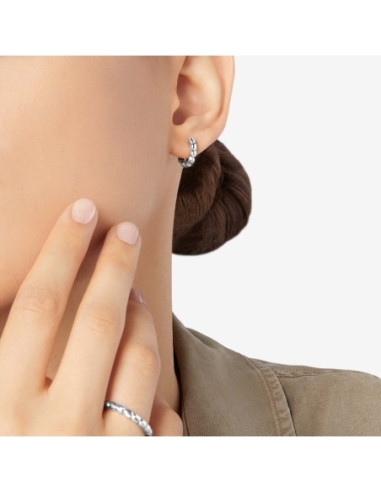 Orecchino Granelli argento - mezzo paio