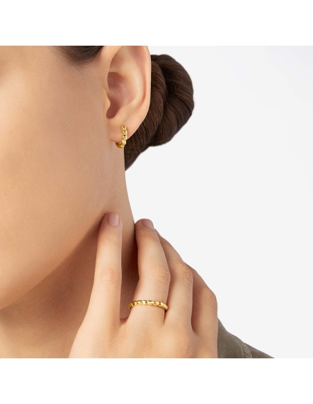 Orecchino Granelli oro - mezzo paio