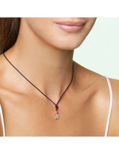 Ciondolo quadrifoglio oro rosa e...