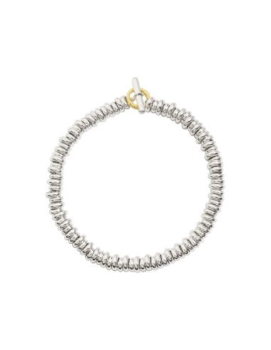 Bracciale Rondelle argento con catena e anello brisè