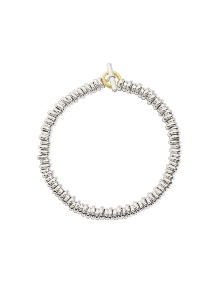 Bracciale Rondelle argento con catena e anello brisè