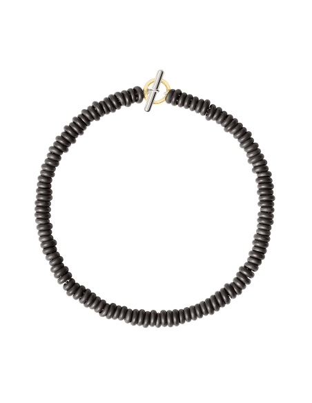 Bracciale Rondelle titanio con catena e anello brisè