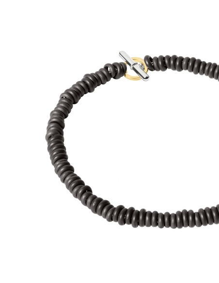 Bracciale Rondelle titanio con catena e anello brisè
