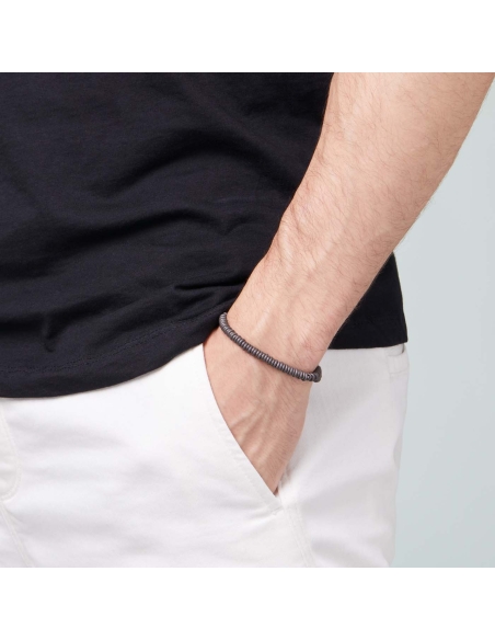 Bracciale Rondelle titanio con catena e anello brisè