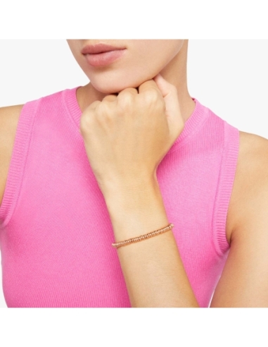 Bracciale Rondelle oro rosa con... Bracciale Rondelle oro rosa con...