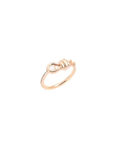Anello Nodo con diamante bianco