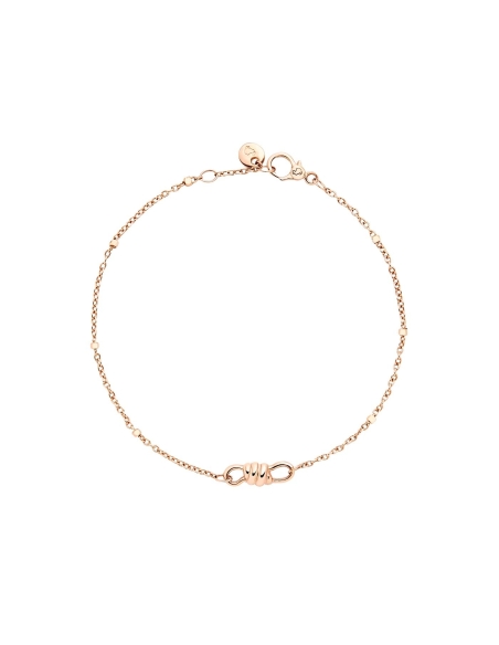 Bracciale Nodo con piastrina in oro rosa