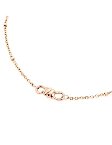 Bracciale Nodo con piastrina in oro rosa Bracciale Nodo con piastrina in oro rosa