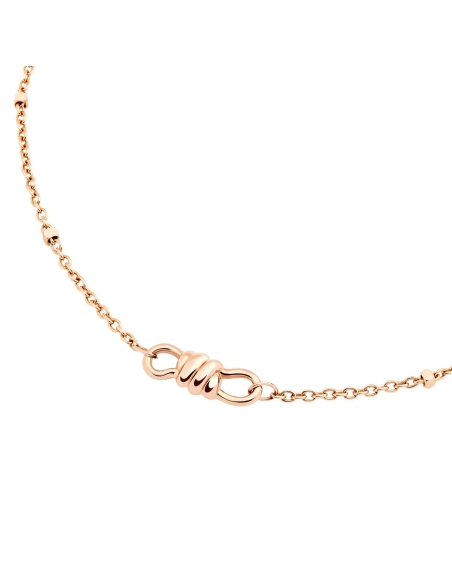 Bracciale Nodo con piastrina in oro rosa
