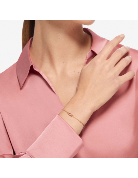 Bracciale Nodo con piastrina in oro rosa