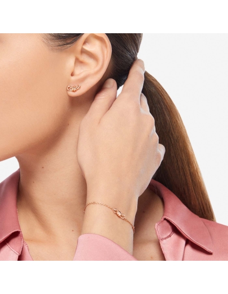 Bracciale Nodo con piastrina in oro rosa