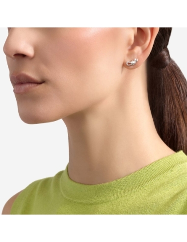 Orecchino stud Nodo in argento -...