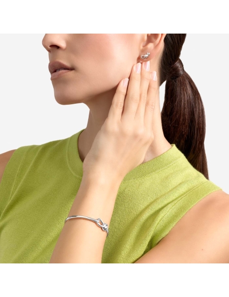 Orecchino stud Nodo in argento - mezzo paio sinistro