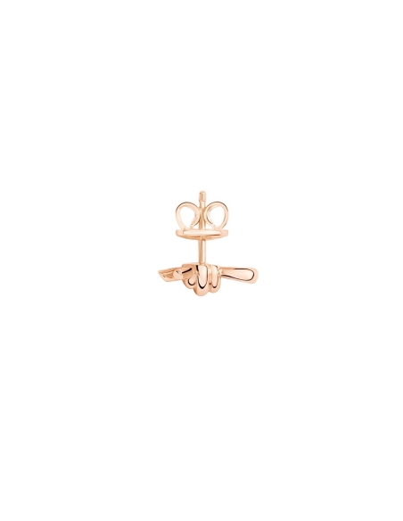 Orecchino stud Nodo in oro rosa - mezzo paio destro