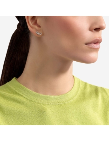 Orecchino stud Nodo in argento -...