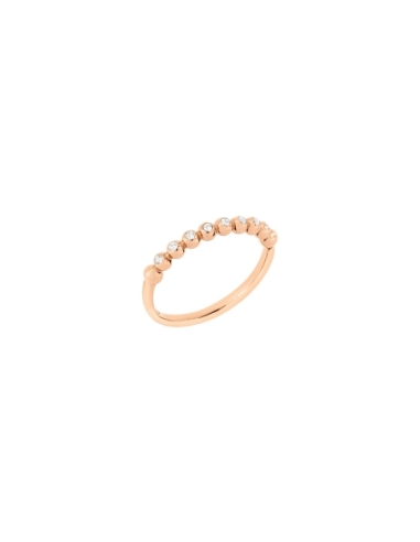 Anello Bollicine con 8 diamanti bianchi