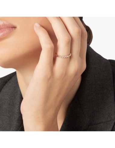 Anello Bollicine con 8 diamanti bianchi