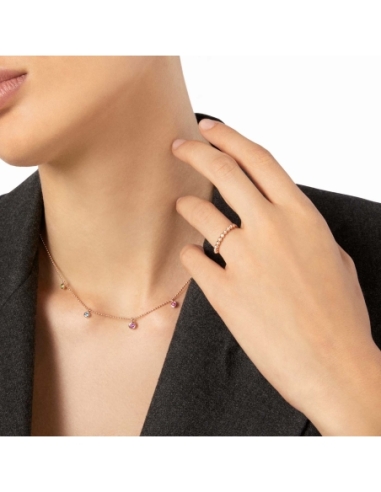 Anello Bollicine con 8 diamanti bianchi