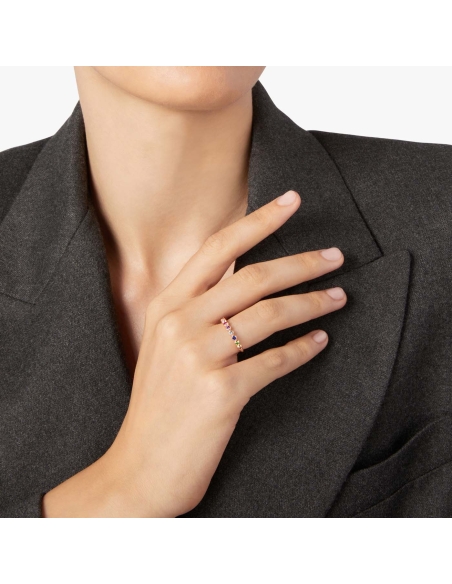 Anello Bollicine con pietre preziose