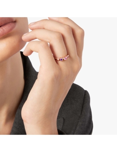 Anello Bollicine con zaffiro rosa...
