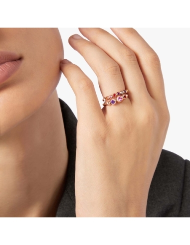 Anello Bollicine con zaffiro rosa...