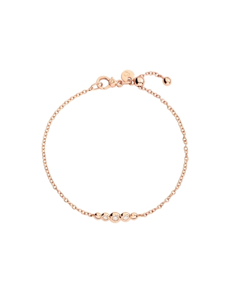 Bracciale Bollicine in oro rosa con pietre preziose