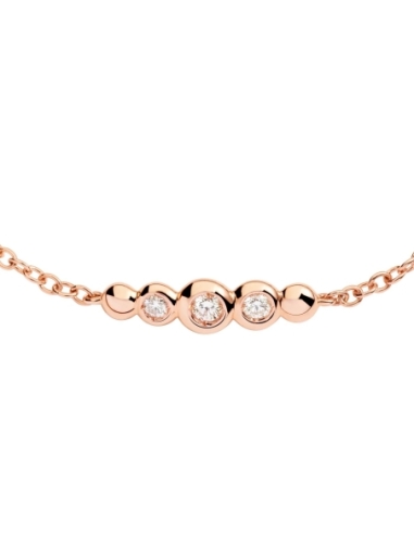 Bracciale Bollicine in oro rosa con...