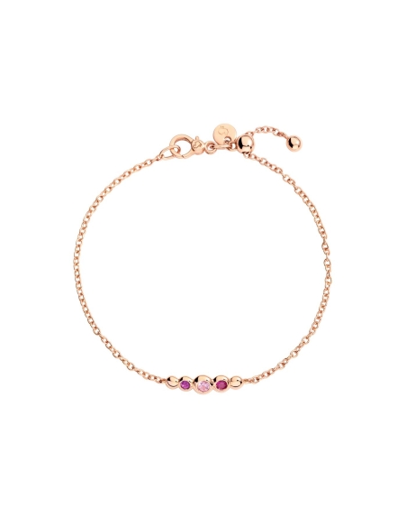 Bracciale Bollicine in oro rosa con pietre preziose