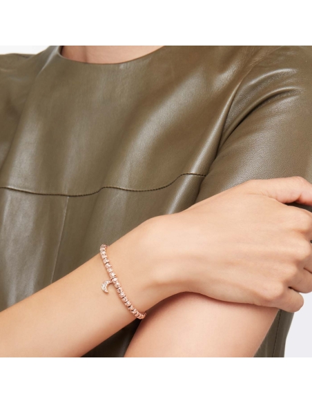 Ciondolo luna in oro rosa e diamanti brown