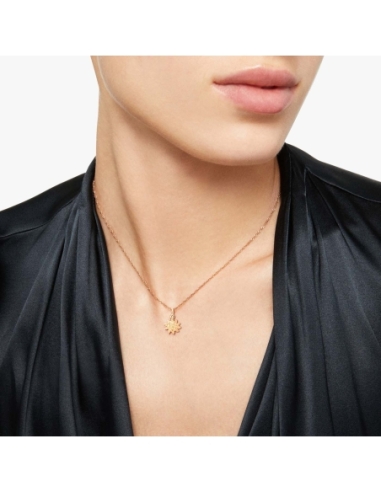 Ciondolo sole in oro rosa e 12...