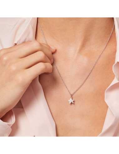 Ciondolo Stellina in oro bianco e...