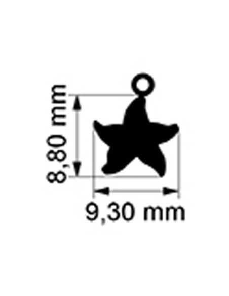 Ciondolo Stellina in oro rosa e 13 diamanti brown