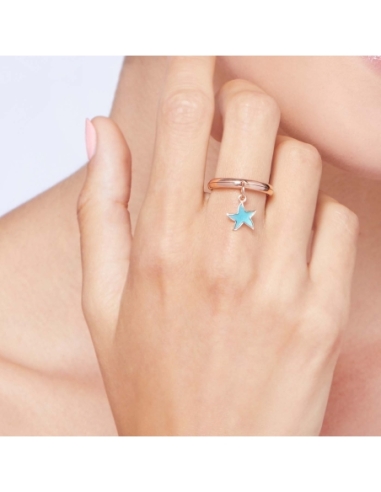 Ciondolo Stellina in oro rosa e...