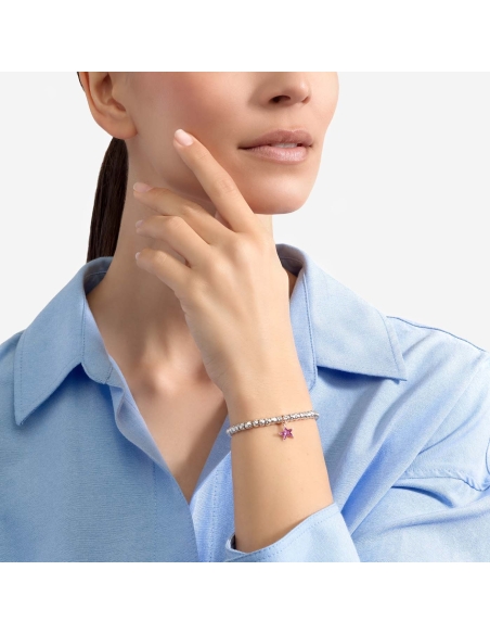 Charm Stellina con smalto viola