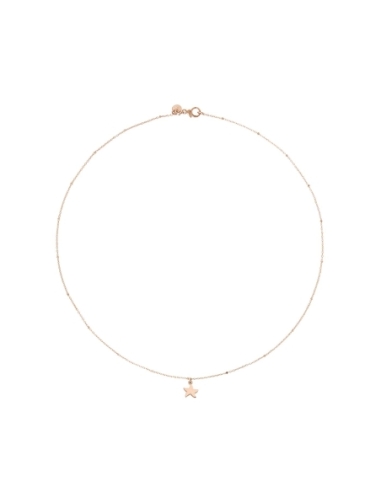 Collana in oro rosa e bianco con ciondolo Stellina modello mini