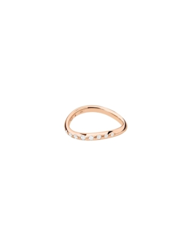 Anello wave Essentials in oro con...