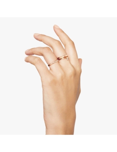 Anello wave Essentials in oro con...