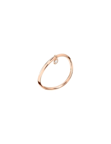 Anello wave Essentials in oro con diamante