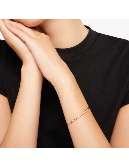 Bracciale bangle Essentials con stopper in oro rosa