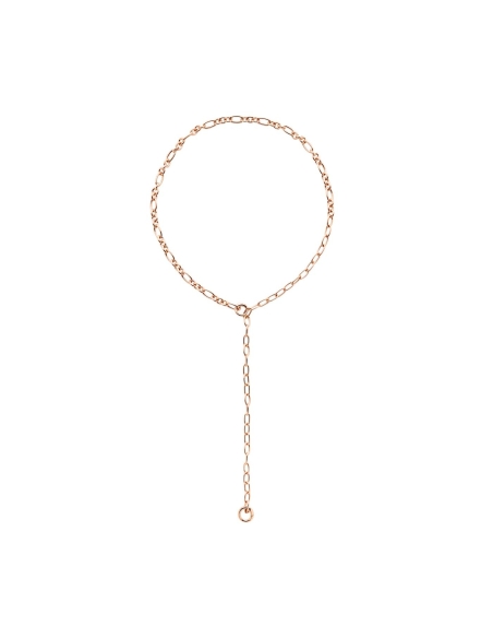 Collana Essentials in argento dorato e maglie apribili