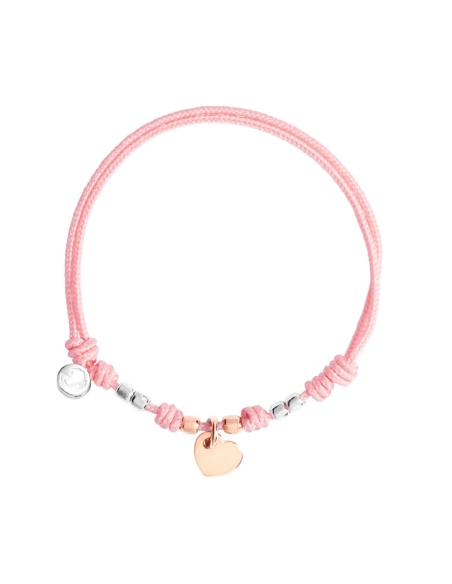 Bracciale con ciondolo cuore modello mini con mini Granelli