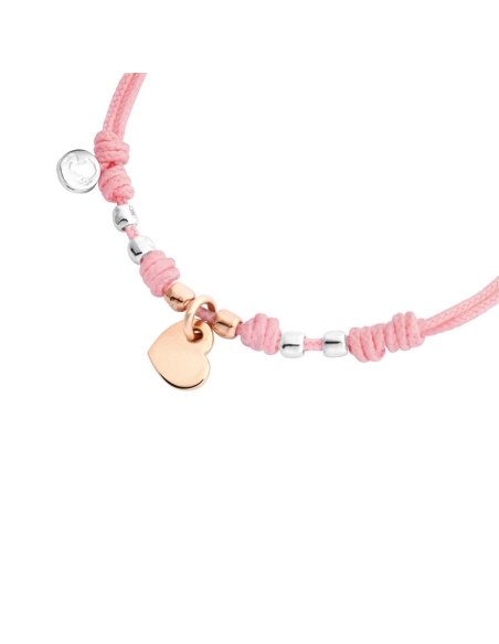 Bracciale con ciondolo cuore modello mini con mini Granelli