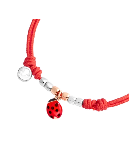 Bracciale con ciondolo coccinella modello mini con mini Granelli