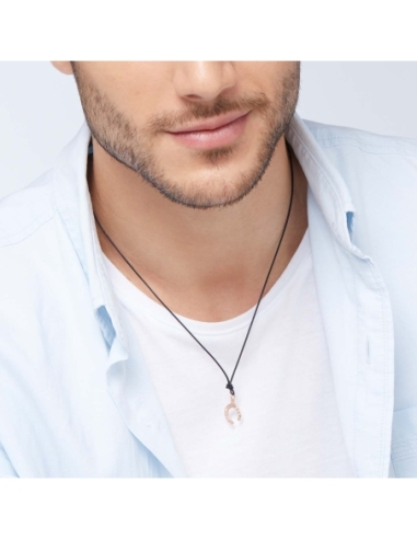 Ciondolo ferro di cavallo in oro rosa