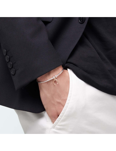 Ciondolo ferro di cavallo in oro rosa