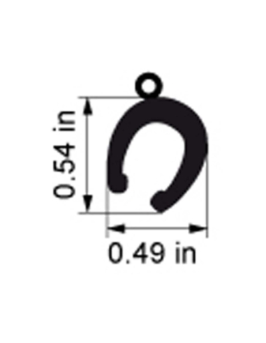 Ciondolo ferro di cavallo in oro rosa